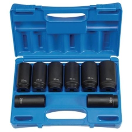 GREY PNEUMATIC Grey Pneumatic GRE1708SN 8 Piece .50 in. Drive 12 Point Spindle/Axle Nut Socket Set GRE1708SN